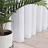 Тюль однотонний на основі креп-шифону. Колір: білий, фото 3