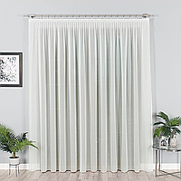 Однотонний вуаль тюль на основі Креп-шифону. Кольори: молочний