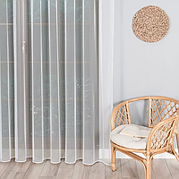 Тюль однотонний на основі грецького фатину з обтяжувачем. Колір: молочний