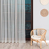 Тюль однотонний на основі грецького фатину з обтяжувачем. Колір: молочний, фото 3