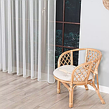 Тюль однотонний на основі грецького фатину з обтяжувачем. Колір: молочний, фото 4