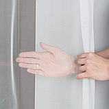 Тюль однотонний на основі грецького фатину з обтяжувачем. Колір: молочний, фото 6