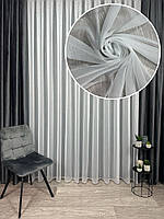 Тюль однотонний на бамбуковій основі. Колір: Білий