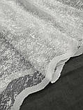 Однотонний тюль "Мармур" на жакардовій основі. Колір: білий, фото 9