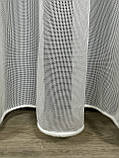 Однотонний тюль сітка "Антикіготь" з обтяжувачем. Колір: молочний, фото 5