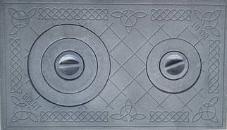 Плита на 2 конфорки з візерунком Булат 710х410 мм