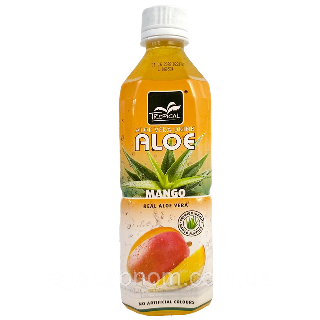 Напій алое і манго Тропікал Tropical aloe vera mango 500ml 20шт/ящ (Код: 00-00016750)