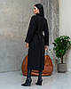 Зимове жіноче пальто кашемірове довге чорне пальто, фото 6