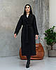 Зимове жіноче пальто кашемірове довге чорне пальто, фото 7