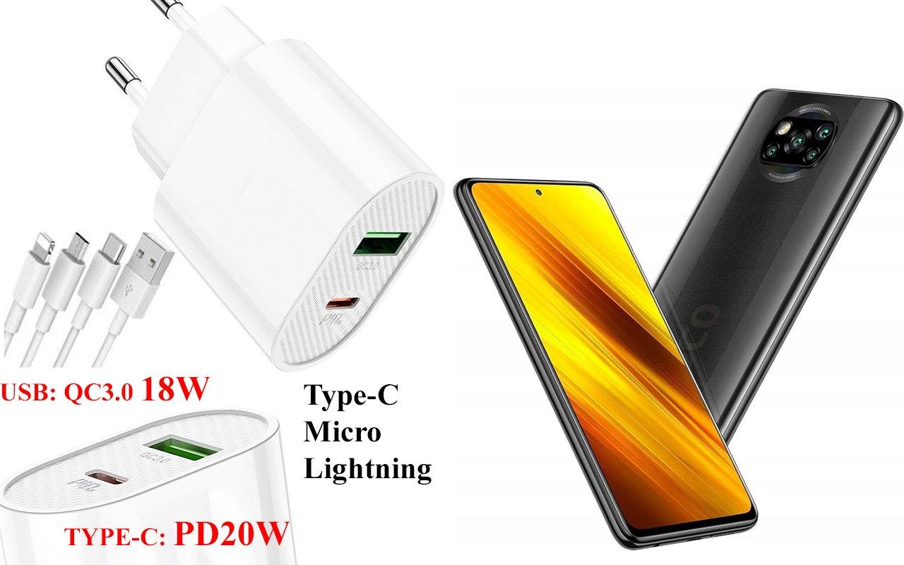 Сетевое зарядное устройство POCO X3 NFC / 20W 3.0A: продажа, цена в ...