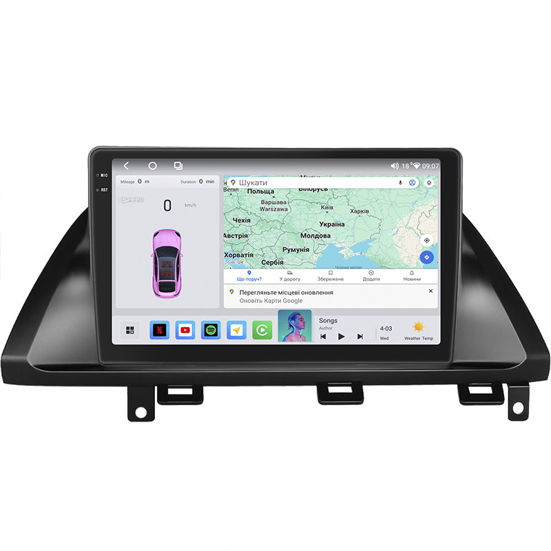 Штатна магнітола Lesko для Honda Odyssey IV 2008-2013 екран 10" 4/64 QLED CarPlay 4G Wi-Fi GPS 360 Prime
