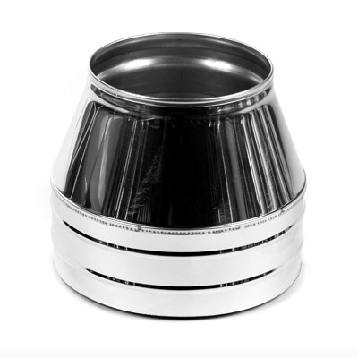 Конус на димохід Versia-Lux Ø 180/250 мм двостінний нерж/нерж 0,5 мм