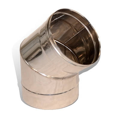 Коліно 45° На Димохід Versia-Lux Ø 200 Нержавіюча Сталь 1 мм, фото 1