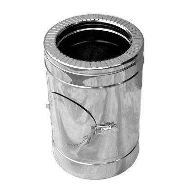 Ревізія димохідна 140/200 мм двостінна нерж/нерж 0,5 мм