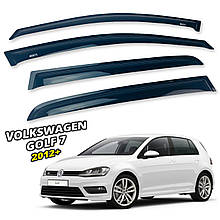 Дефлектори вікон (вітровики) для Volkswagen Golf 7 2012+ HB накладні (DEFL) Q2