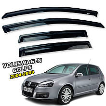 Дефлектори вікон (вітровики) для Volkswagen Golf 5 2004-2008 HB накладні (DEFL) Q2