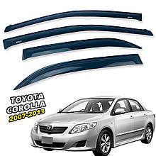Дефлектори вікон (вітровики) для Toyota Corolla 2007-2013 накладні (DEFL) Q2