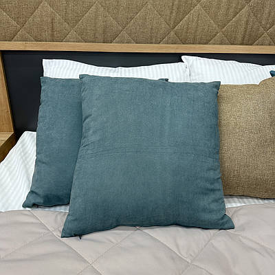 Подушка (45x45х11 см.) декоративна Decorator Sparta, колір сіро-блакитний (84-066)