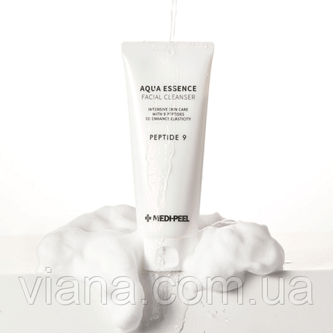 Зволожуюча пінка для вмивання обличчя з пептидами Medi-Peel Peptide 9 Aqua Essence Facial Cleanser, 150мл