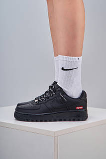 Supreme × Nike Air Force 1 Black/White The Supreme x Nike Air Force 1 Low Black White Releases