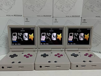 Ретро ігрова приставка Anbernic RG35XXSP Grey 64GB 8000 ігор GameBoy Super Mario Sonic Mortal Kombat