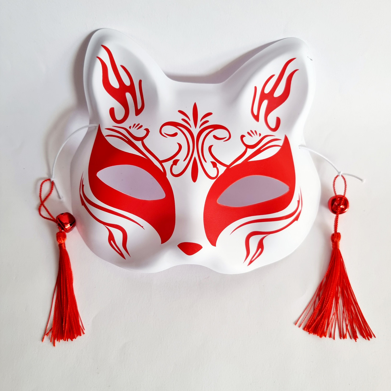 Маска Кіцуне Японської Лиси Kitsune червона №05, 18х17 см