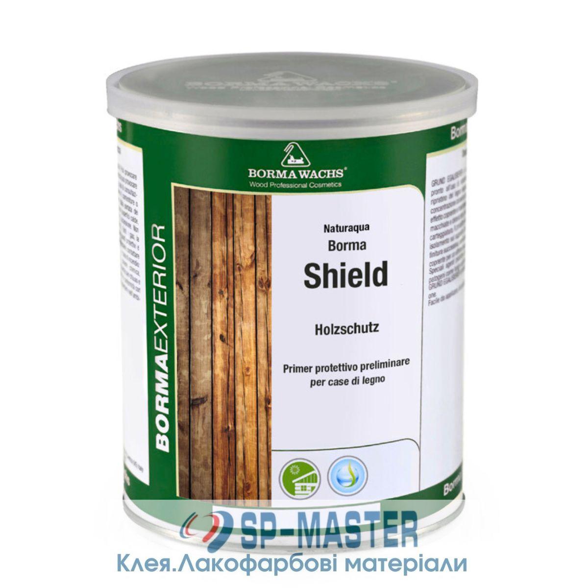 Водний грунт антисептик для зовнішніх робіт 1л Shield Natural Borma Wachs (Борма, Італія)