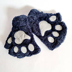 Дитячі рукавички лапка Кішечки сині