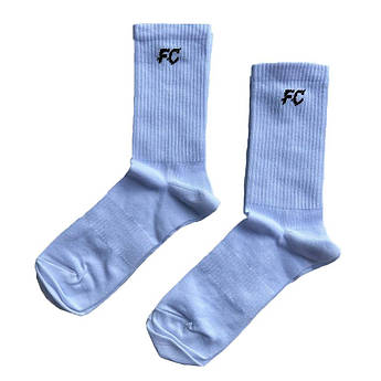 Шкарпетки спортивні високі діт "FC" FC1107K-1001/2 білий 2пари, Білий, Розмір (EU) — 32-35