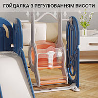 Дитячий ігровий комплекс Lumpurini Gabriele 5-в-1 з гіркою та гойдалкою, кабіною водія, баскетбольним кільцем (C-HT003-10b), фото 7