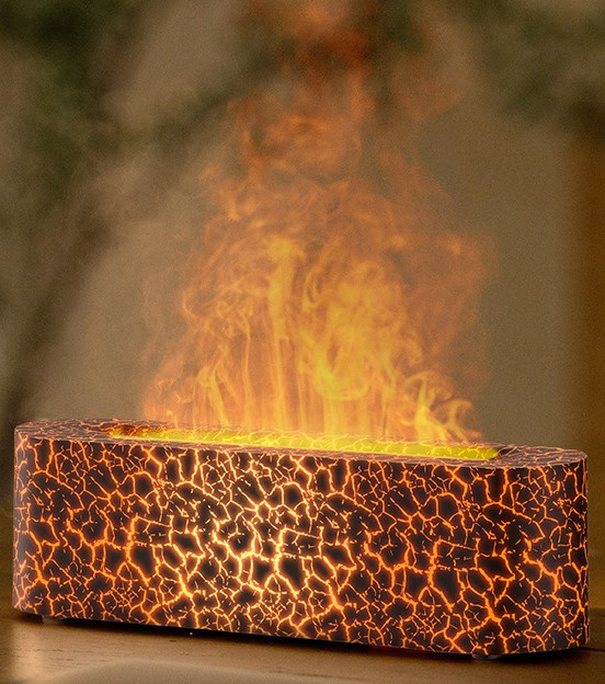 Зволожувач повітря з імітацією 3D вогню з функцією аромадифузора та підсвічуванням LED MADORU.