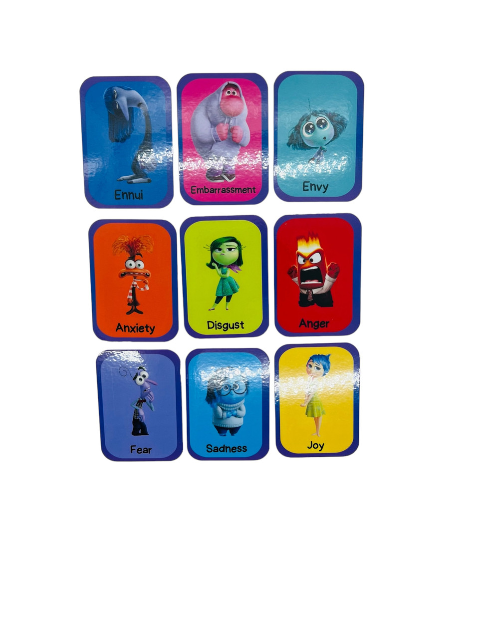 Набір ламінованих карток Inside out 9 штук(8*5.5 см.)