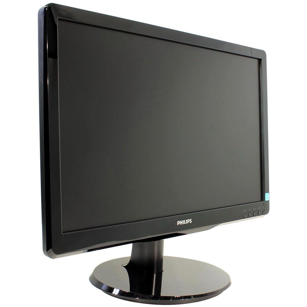 Монітор 19" 1366*768 TN Philips 196V4LAB2 LED VGA DVI MM чорний бв A- Гар.12міс! #