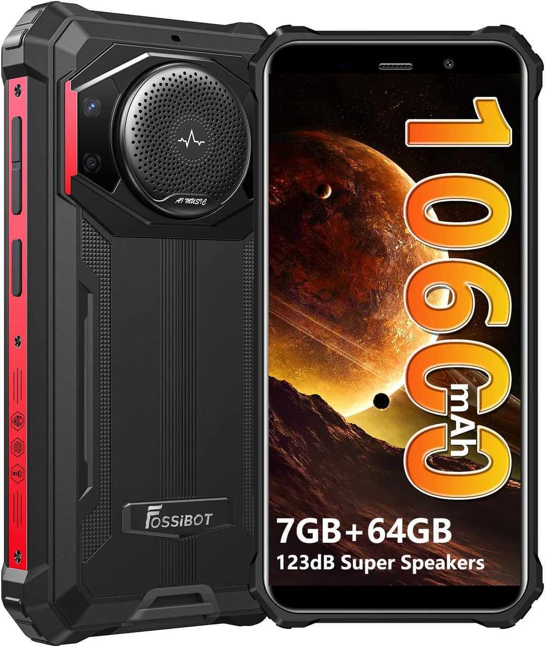 Смартфон Oukitel FOSSiBOT F101 Red акумулятор 10600 мАг 4/64GB