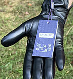 Жіночі шкіряні рукавички на підкладці, фото 4