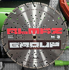 Алмазний диск ALMAZ GROUP Ø 400 мм. сегмент Turbo.