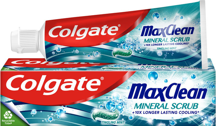 Зубна паста Colgate Max Clean Gentle Mineral Scrub Дбайливе очищення 75 мл, фото 1