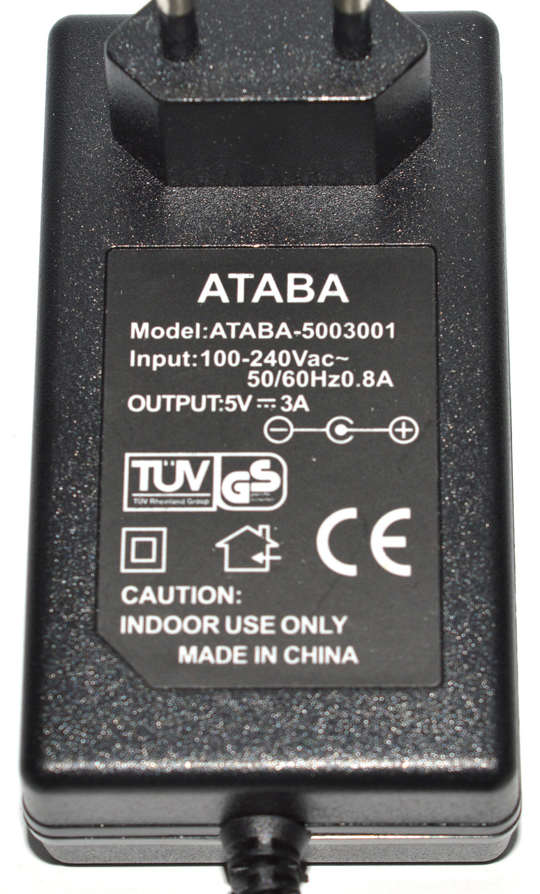 Блок живлення 5 V 3 A ATABA (2.5*0.7)