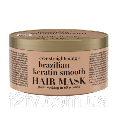 Маска для волосся OGX Brazilian Keratin Smooth Розгладжувальна 300 мл (3574661711003), фото 1