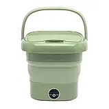 Ультразвукова портативна складана пральна машина 2в1 з відром Mini Folding Washing Machine міністилка, фото 8