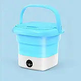 Ультразвукова портативна складана пральна машина 2в1 з відром Mini Folding Washing Machine міністилка, фото 6