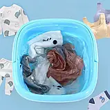 Ультразвукова портативна складана пральна машина 2в1 з відром Mini Folding Washing Machine міністилка, фото 7