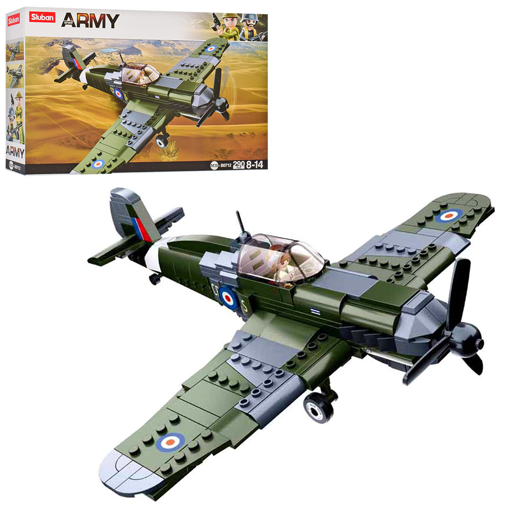Конструктор SLUBAN M38-B0712 "Army": Винищувач королівських ВВС Spitfire, фото 1