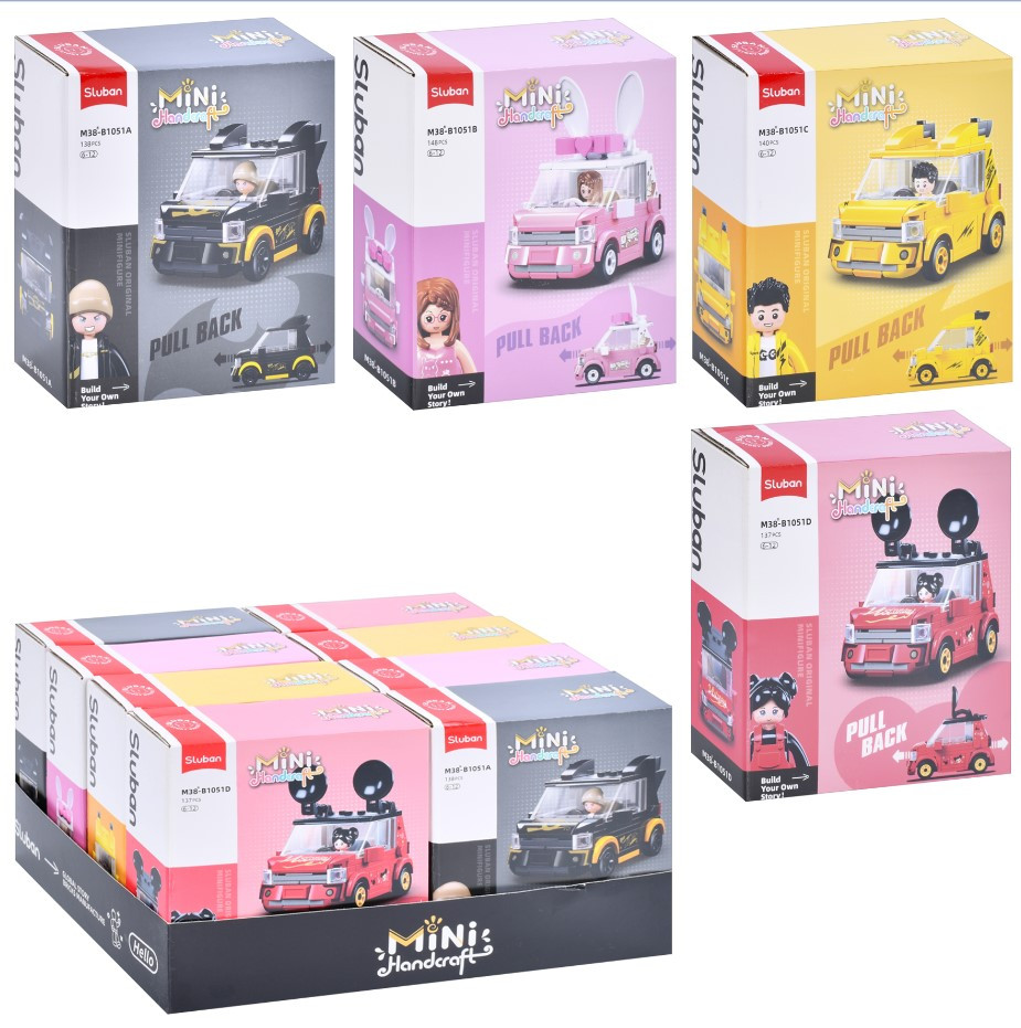 Конструктор SLUBAN машина з фігуркою в асорт. M38-B1051, фото 1