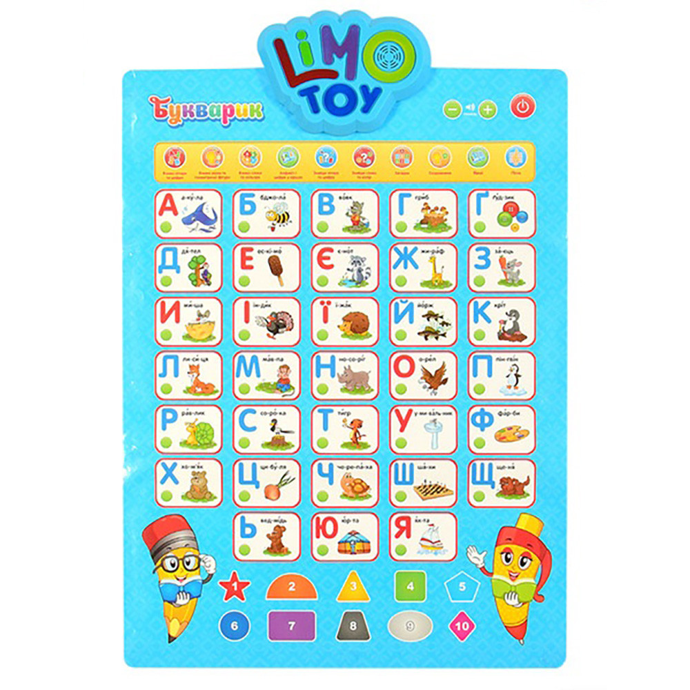 Плакат LimoToy навчальний інтерактивний 7031 UA-CP, фото 1