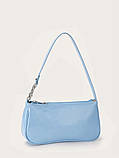 Жіноча сумка 8034 багет лакова блакитна, фото 2