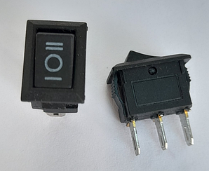KCD11-101 перемикач 3А 250В 3pin (ON-OFF-ON) чорний