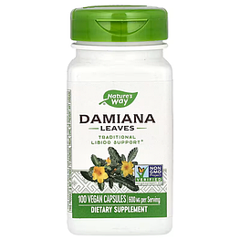 Damiana Leaves 600 мг Nature's Way 100 капсул