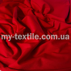 Двонитка тканина трикотажна хб Туреччина 240 grm 180 см Червоний