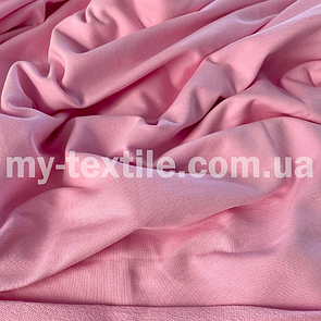 Двонитка тканина трикотажна хб Туреччина 240 grm 180 см Ніжно-рожева